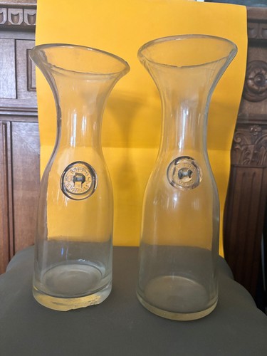 Litre blown glass carafes - 1,
