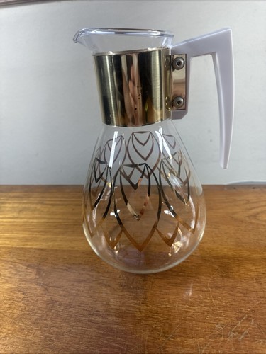 Vintage caraffe lid gold - vintage,