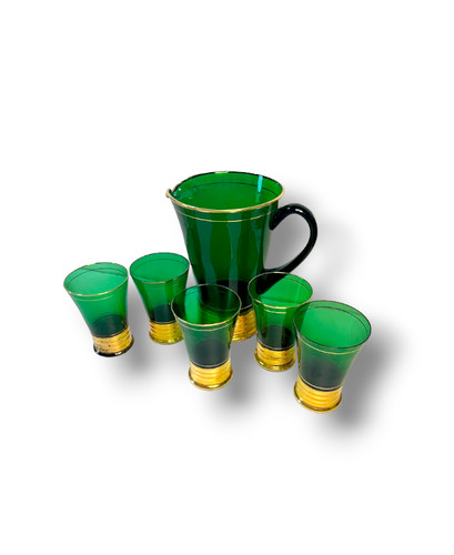 Caraffa con bicchieri in - con,