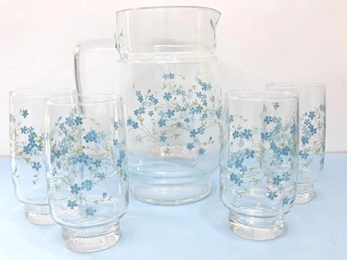 Bicchieri caraffa myosotis - bicchieri,